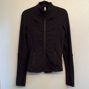 Lulu Lemon Athletica Black Zip Up Sweat Jacket Size 6